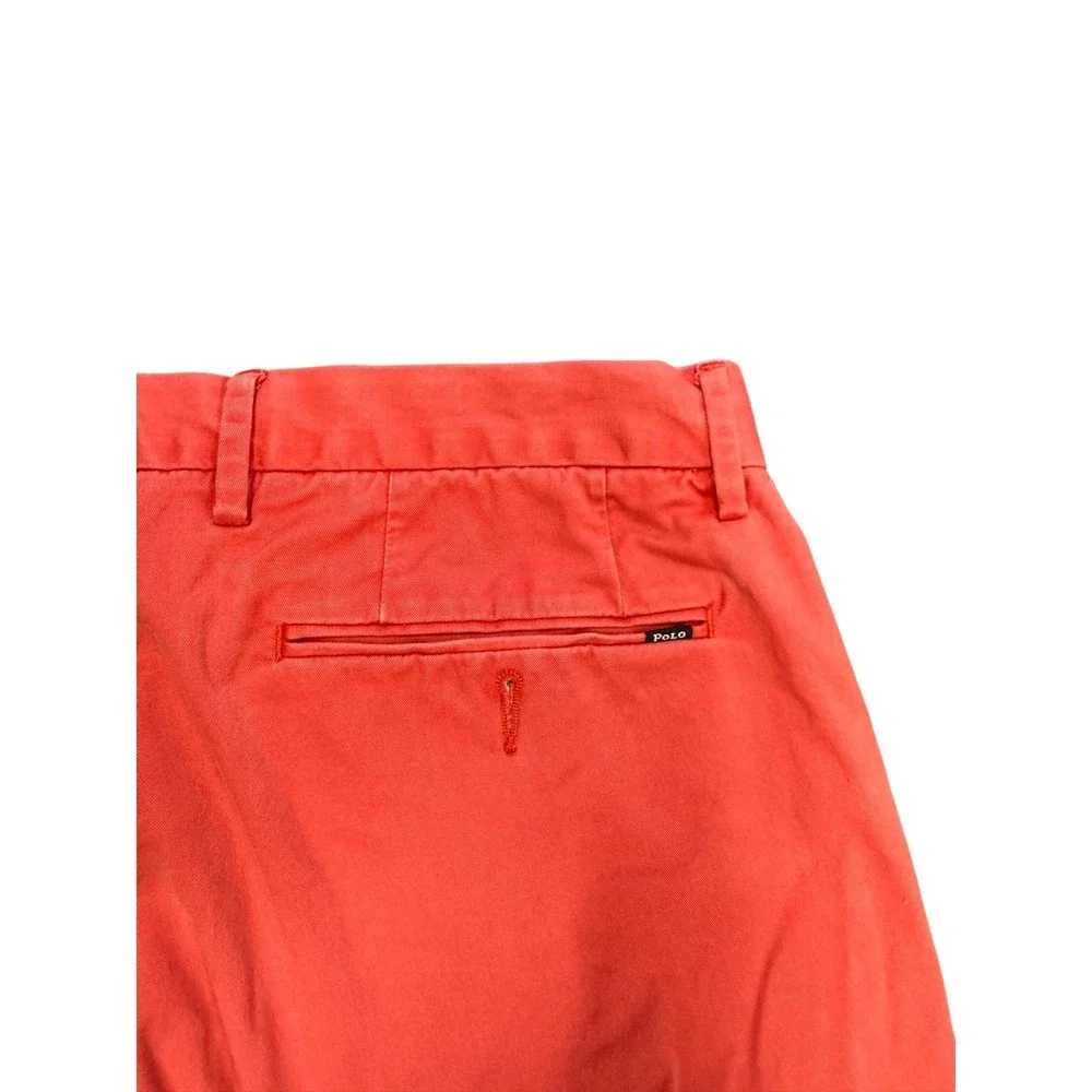 Polo Ralph Lauren Chino Pants Mens 33x30 Coral Red Excellent Stretch Classic Fit